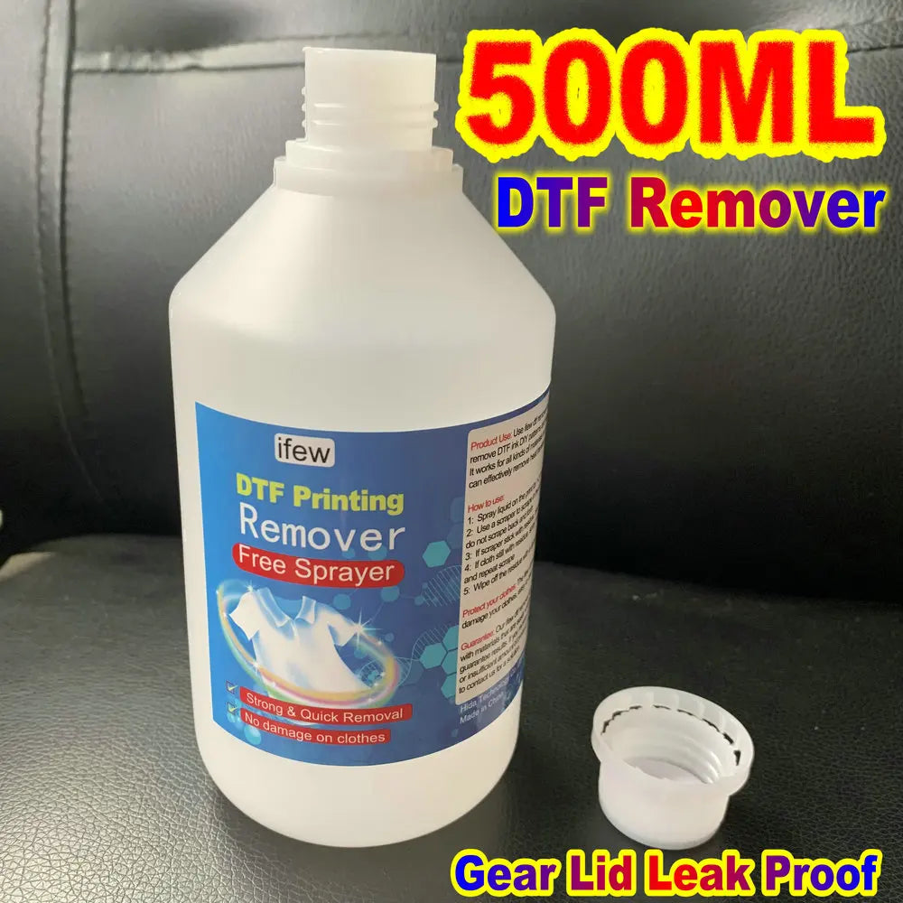 DTF Remove 500 ML Textile Vinyl Remover For Garments Clothes Shirts Removal Solution Liquid Print Cleaner Cleaning DTF VLR Kit