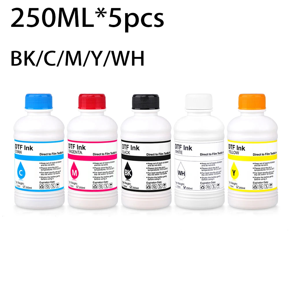 EP-DTF Ink 500ML 1000ML Direct to Transfer Film Ink For Epson Print head i3200 XP600 TX800 L1800 1390 L805 All DTF Ink Printing