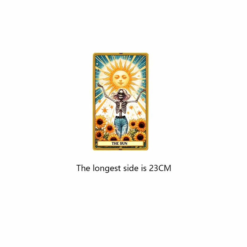 DTF Transfer Tarot Cards Sticker For Clothing Iron On Patch On T Shirts Fashion Women Heat Transfer Sticker DIY Custom
