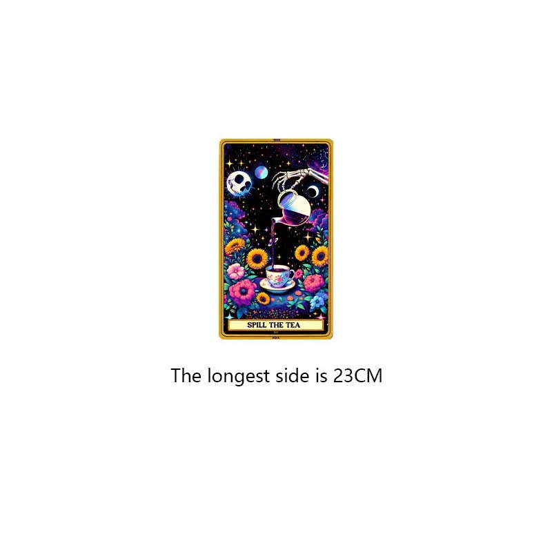 DTF Transfer Tarot Cards Sticker For Clothing Iron On Patch On T Shirts Fashion Women Heat Transfer Sticker DIY Custom