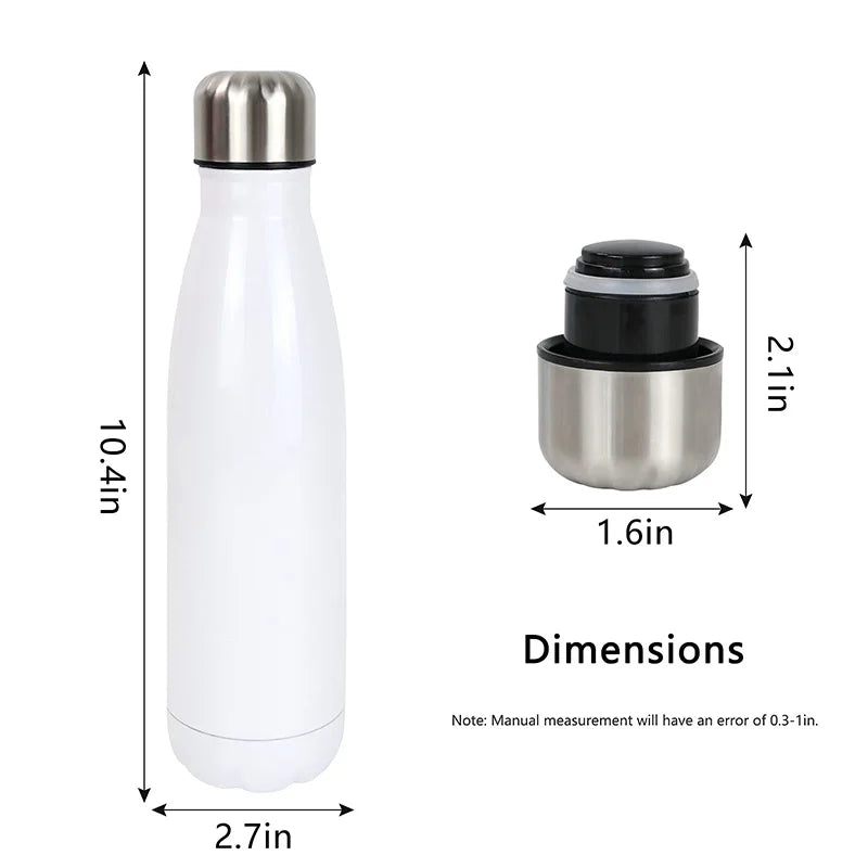 500ml Sublimation Tumbler – Stainless Steel Double Wall Vacuum Flask | DIY Blank