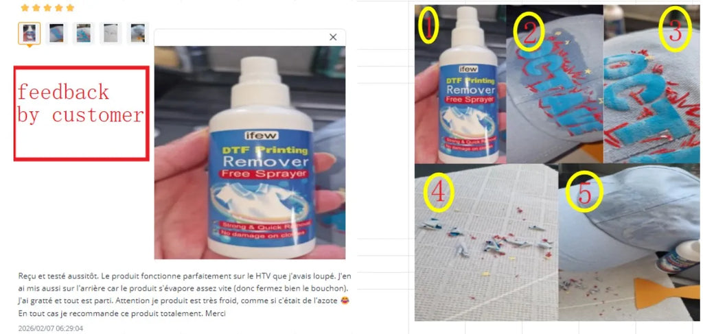DTF Remove 500 ML Textile Vinyl Remover For Garments Clothes Shirts Removal Solution Liquid Print Cleaner Cleaning DTF VLR Kit