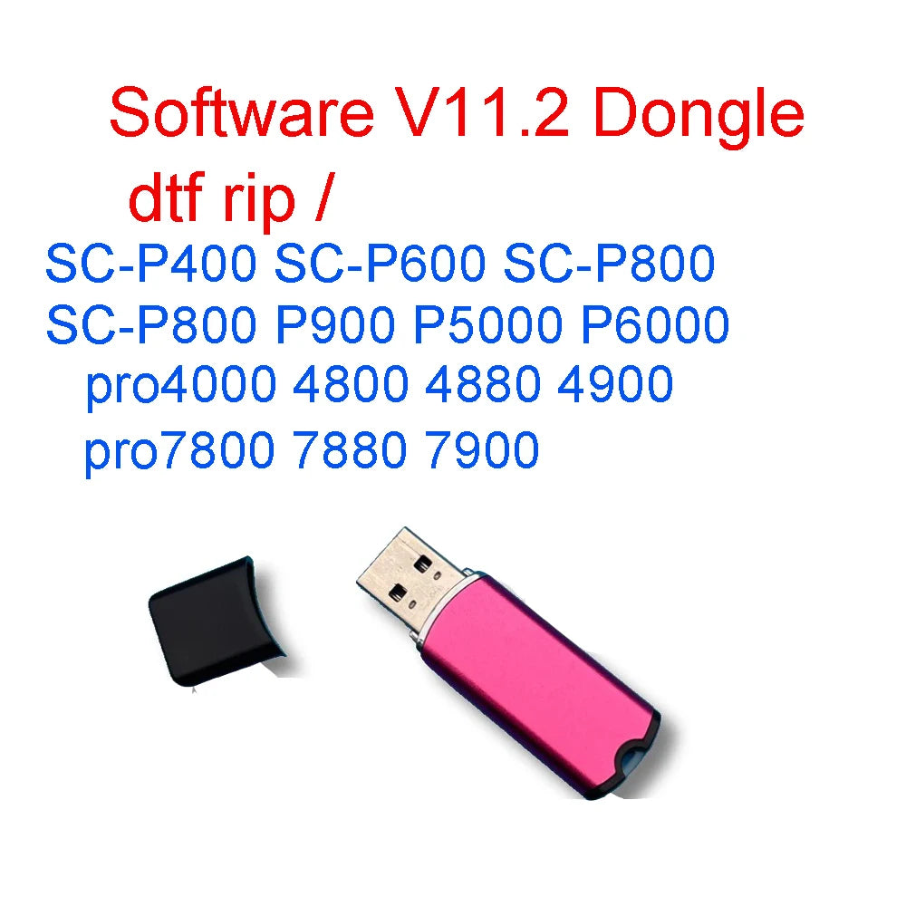 DTF Rip Software Version V11.2 USB Dongle Driver Key Desktop Version DTF Printing Software For R1390 L1800 R2400 XP-15000