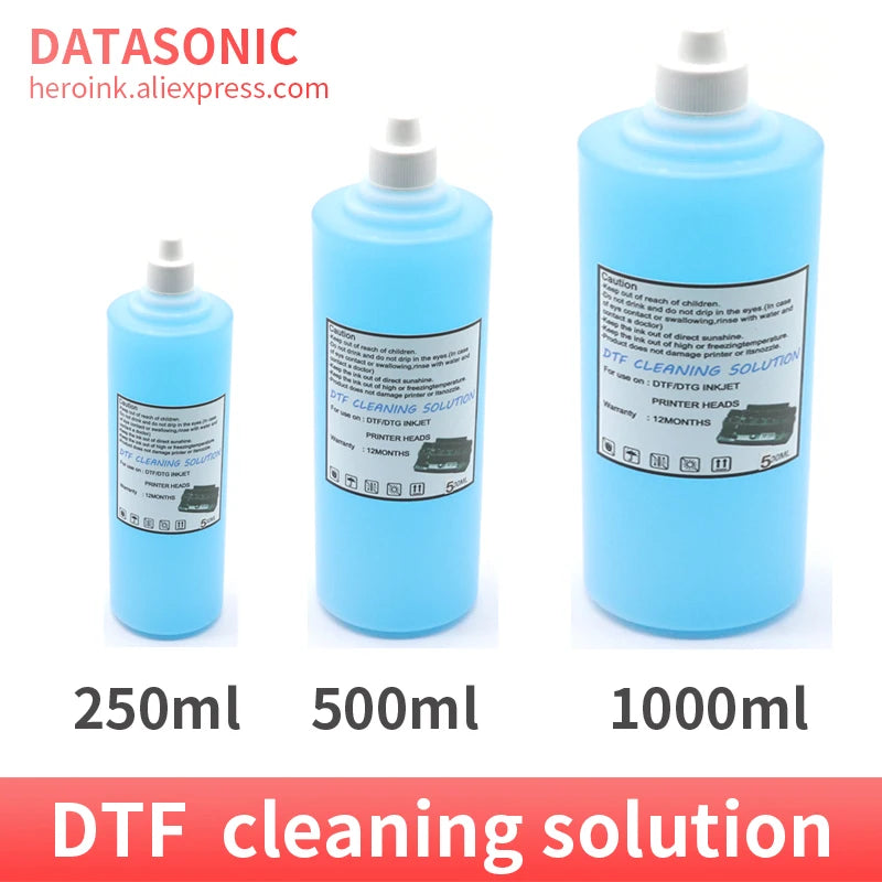 DTF Power Cleaner DTF Cleaning Solution Liquid For Direct to Film Printer Printhead Tube Maintenance Kit (3 Capacity Options)