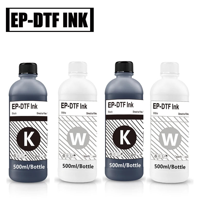 EP-DTF Ink 500ML Direct to Transfer Film Ink For Epson Print head i3200 XP600 TX800 L1800 1390 L805 All DTF Ink Printing
