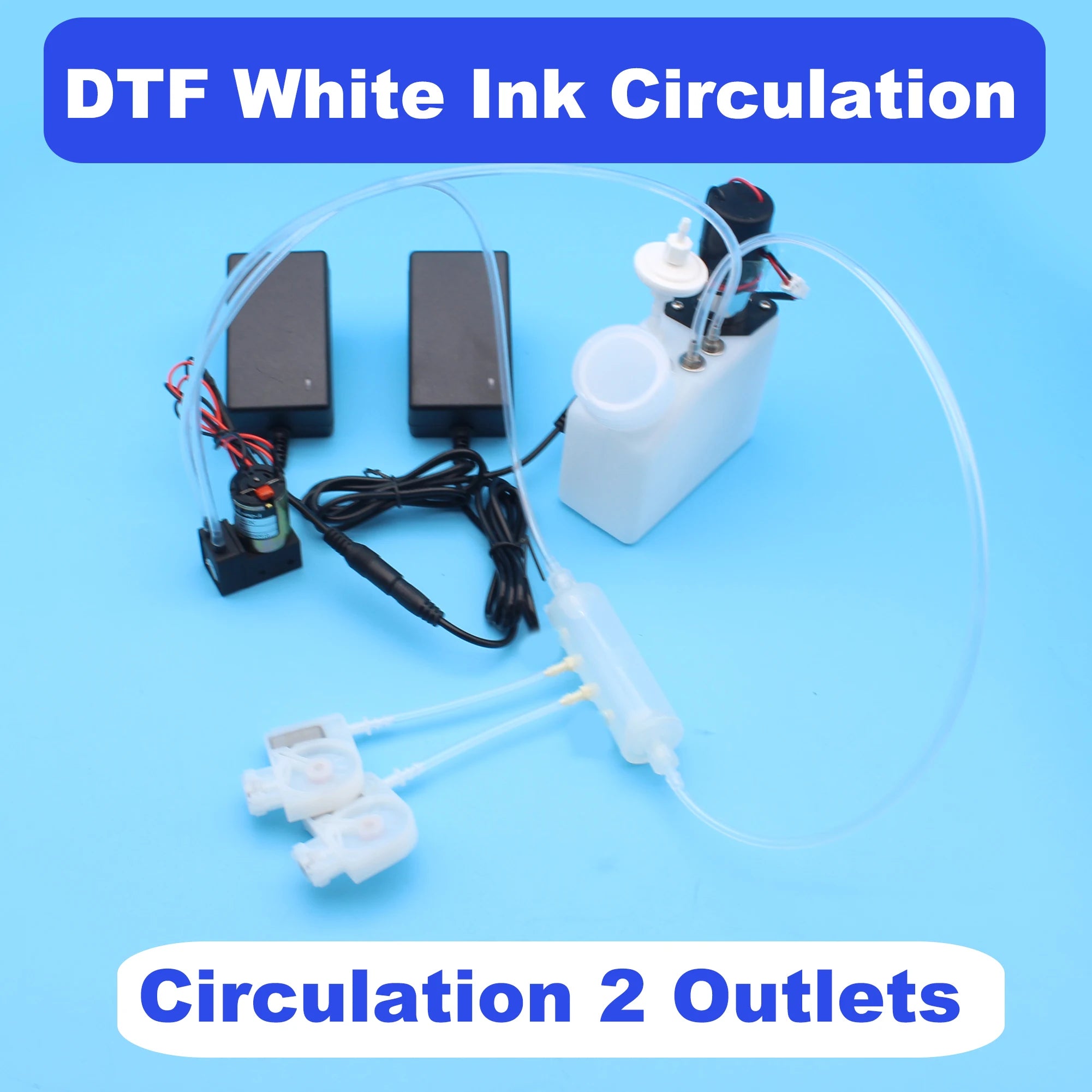 DTF Printer Circulation Ink Recycle System CISS Ink Tank For Direct To Film Printer DTF Printing With Ink Pump Damper Splitter