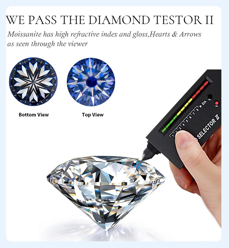 1CT Classical Certified Marquise Moissanite Diamond Ring For Women 925 Sterling Silver High Quality Wedding Jewelry