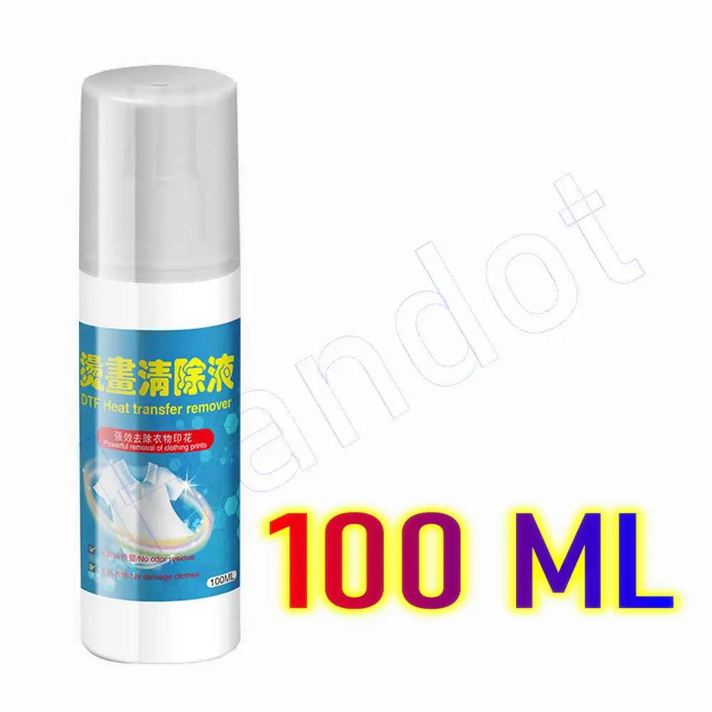 Dtf Remover Dtf Remove Clothing for Garments Dtf Ink Textile Vinyl Glue Remover Solution Cleaner Printer Printing Clean Liquid