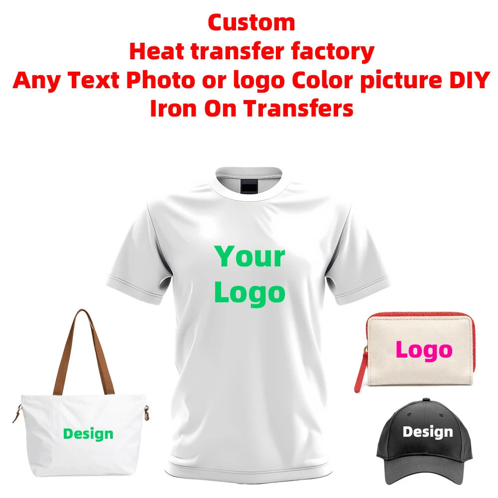Custom DTF Heat Transfer – Print Your Logo or Photo on T-Shirts & Bags