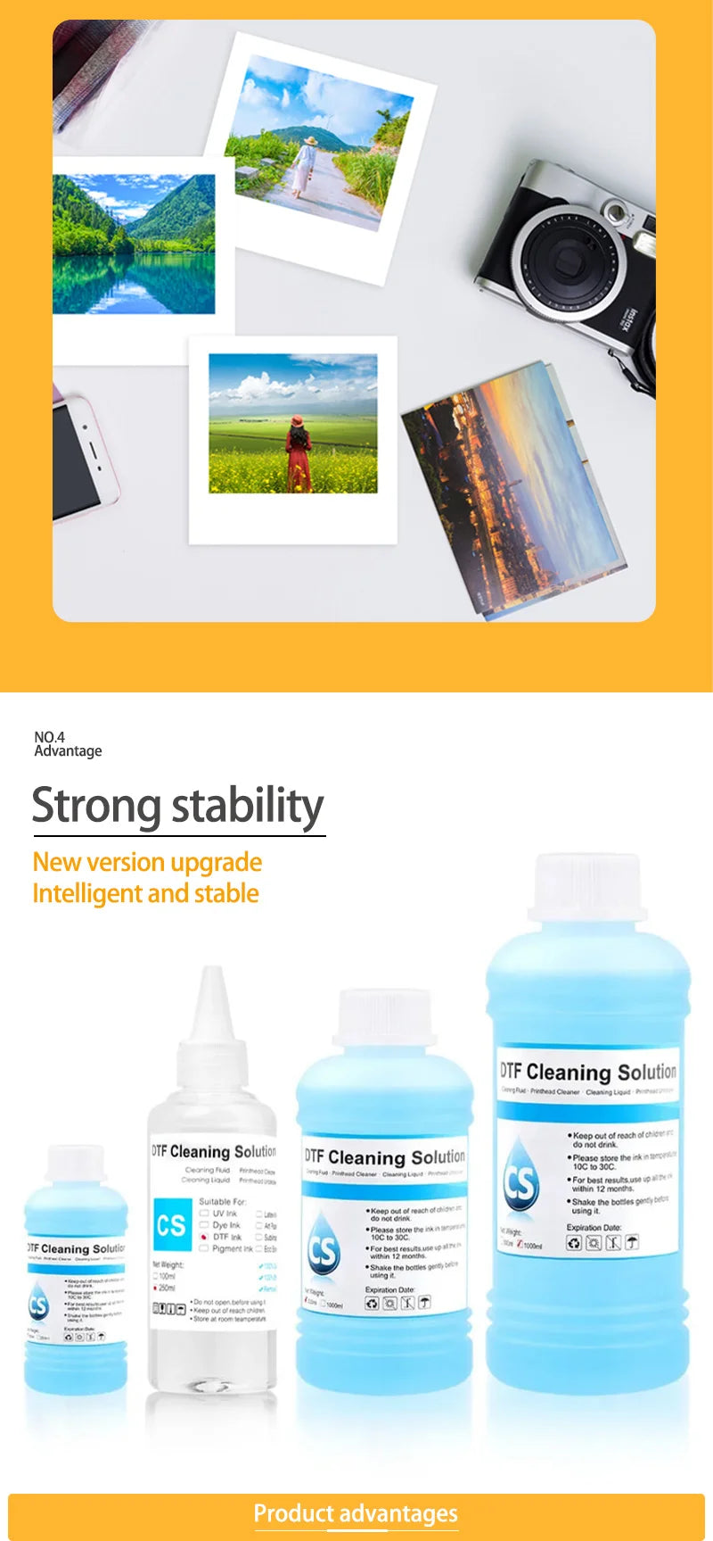 DTF Power Cleaner DTF Cleaning Solution Liquid For Direct to Film Printer Printhead Tube Maintenance Kit ( 3 Capacity Options)