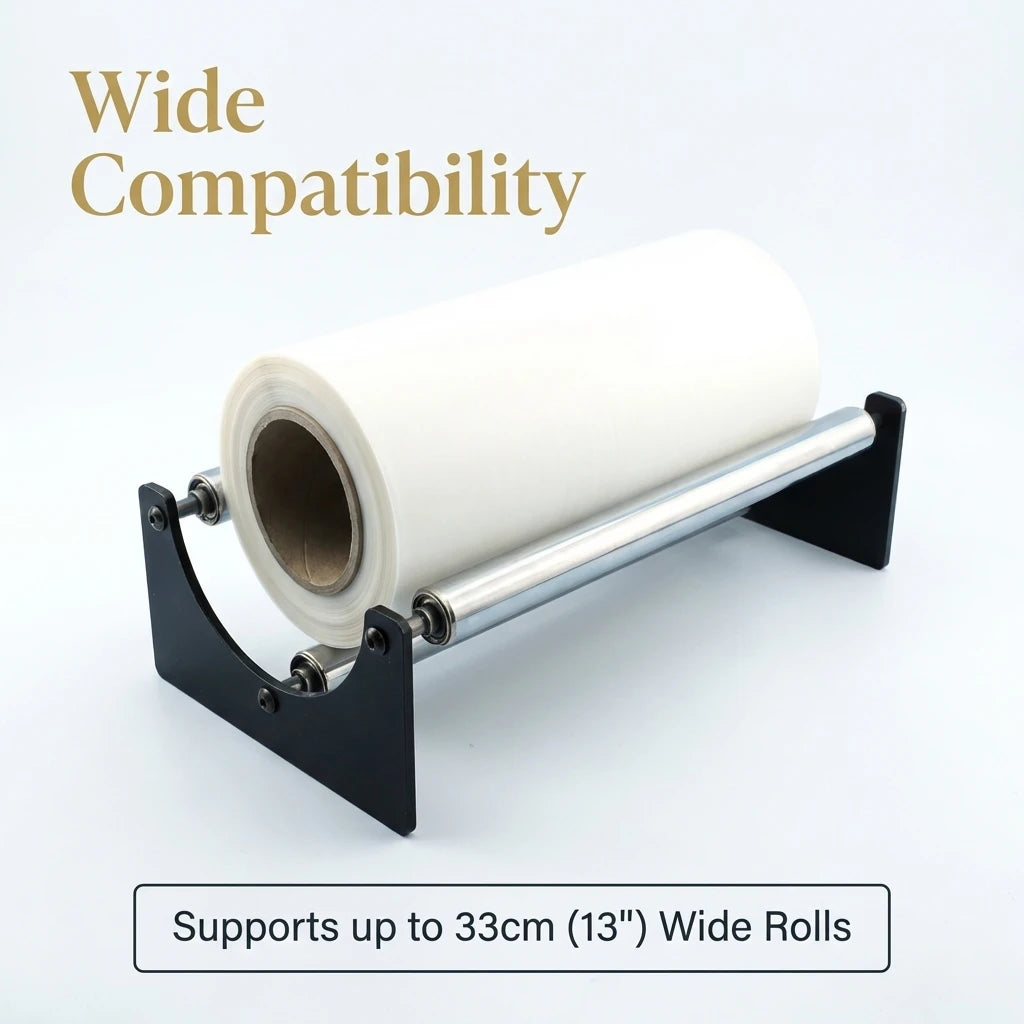 Roll Film Holder Roll Paper Stand for DTF & UV Label Printer Fit Epson L1800 L805 R1390 L18050 L8050 Max 33cm Metal Smooth Roll