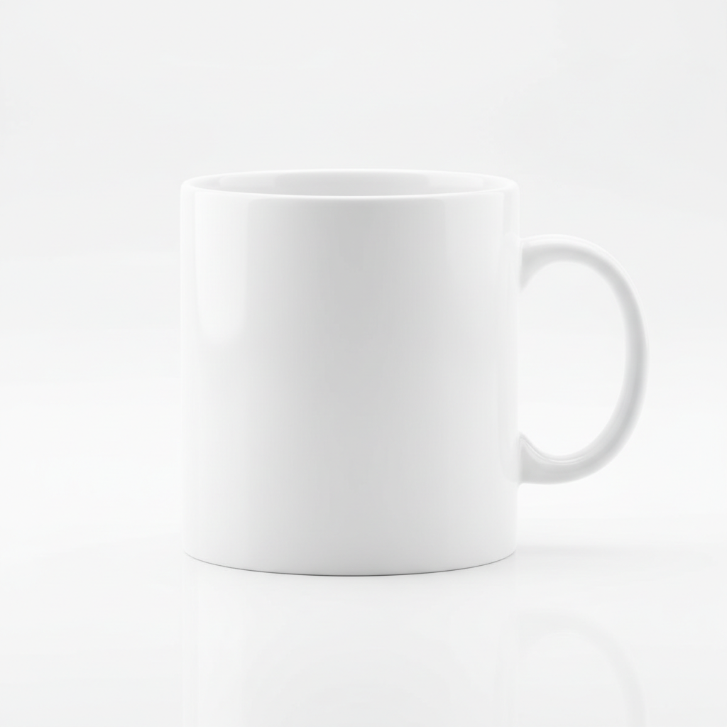 White ceramic personalized mug